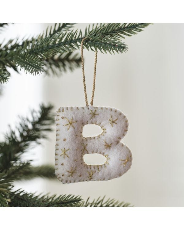 Tree Decorations - Monogram Letters - B