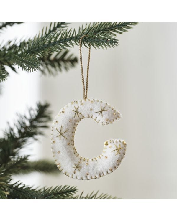 Tree Decorations - Monogram Letters - C