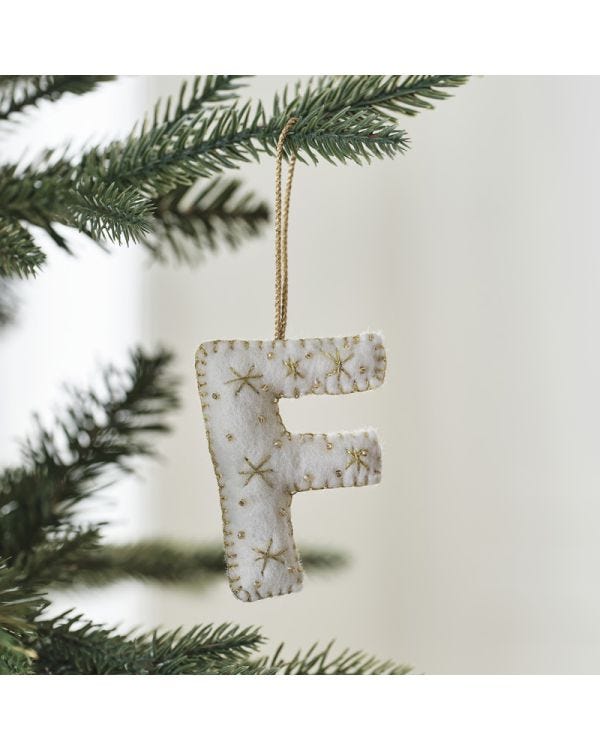 Tree Decorations - Monogram Letters - F