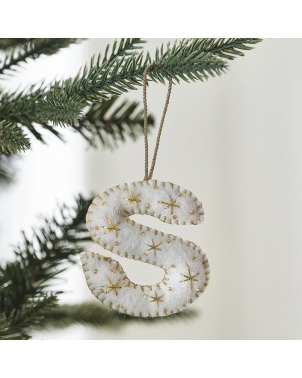 Tree Decorations - Monogram Letters - S