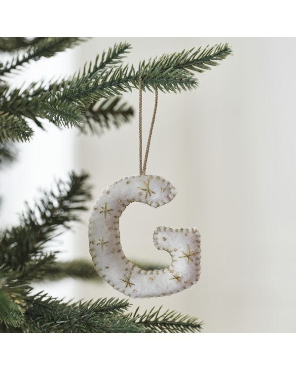 Tree Decorations - Monogram Letters - G