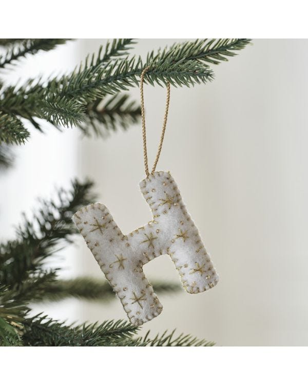 Tree Decorations - Monogram Letters - H