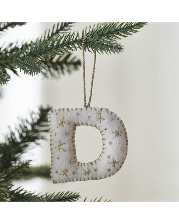 Tree Decorations - Monogram Letters - D