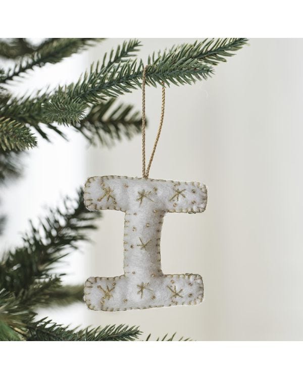 Tree Decorations - Monogram Letters - I