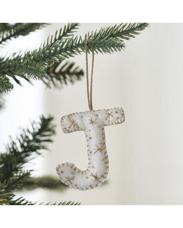 Tree Decorations - Monogram Letters - J