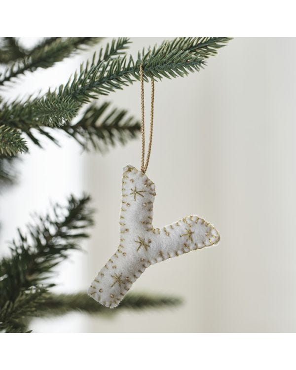 Tree Decorations - Monogram Letters - Y