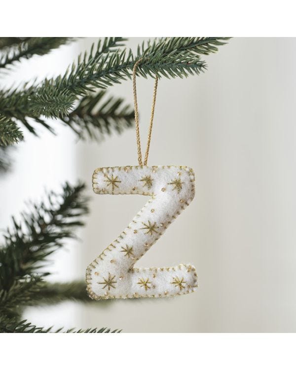 Tree Decorations - Monogram Letters - Z