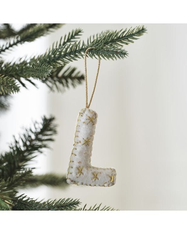 Tree Decorations - Monogram Letters - L