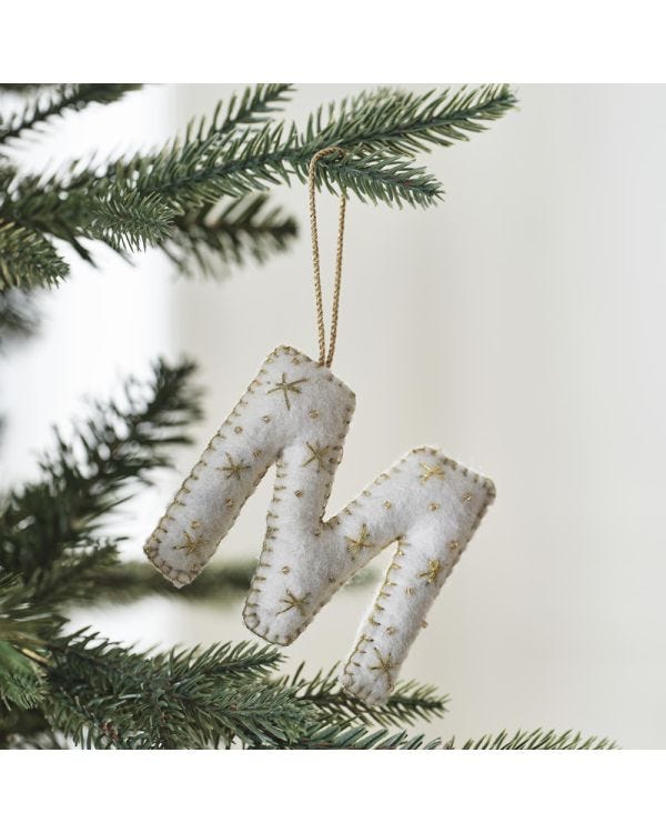 Tree Decorations - Monogram Letters - M