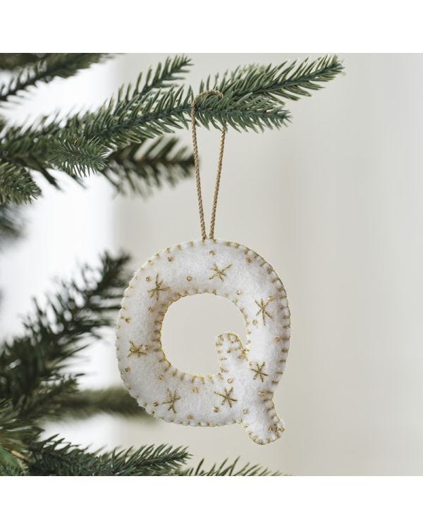 Tree Decorations - Monogram Letters - Q