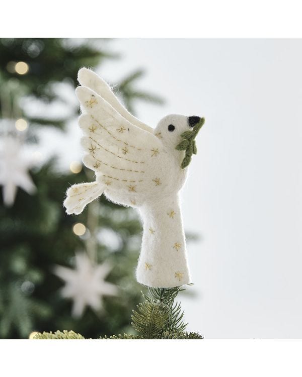 Tree Topper - Felt Turtle Dove