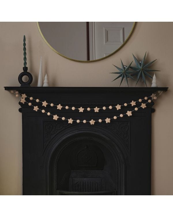 Felt Garland - Star and Bead Garland