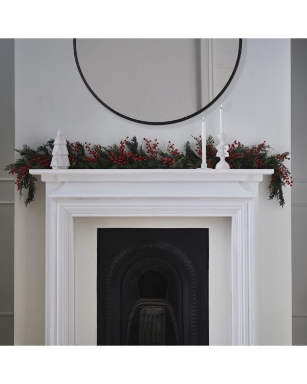 Red Berry Foliage Garland