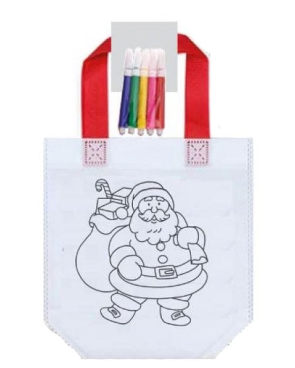 Christmas Colour In Canvas Bag