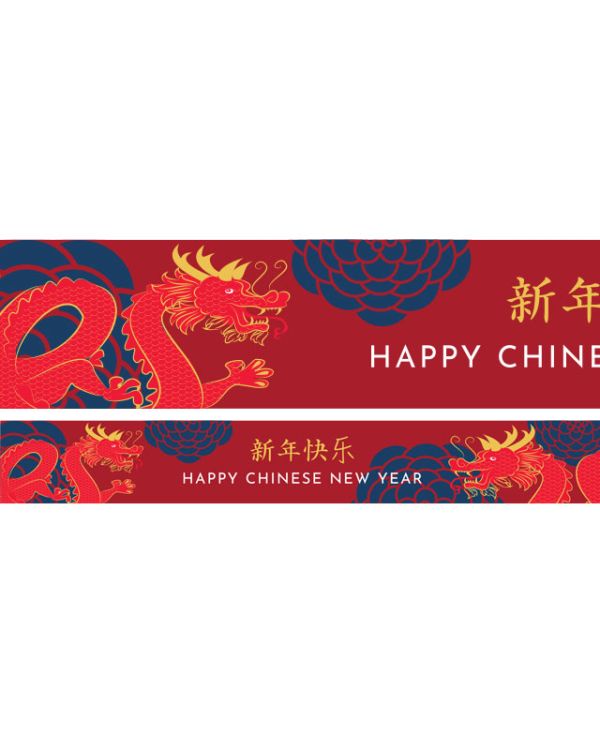 Year of the Dragon Chinese New Year 2024 Banners - 1m (3pk)