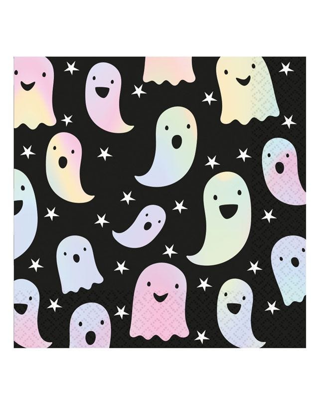 Holographic Ghosts Paper Napkins - 33cm (16pk) | Party Delights