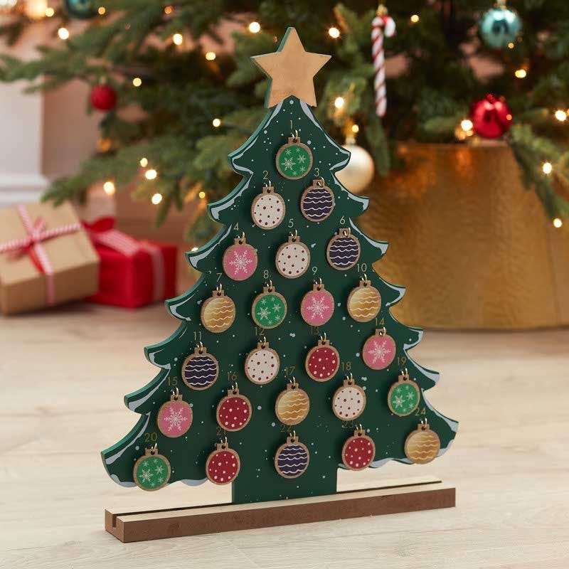 Christmas Tree fabric Advent Calendar - Plaid Tidings