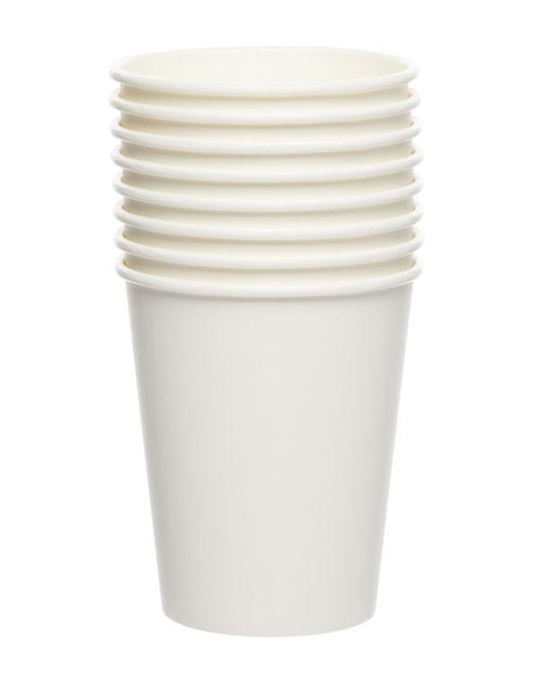 White Paper Cups - 237ml (8pk)