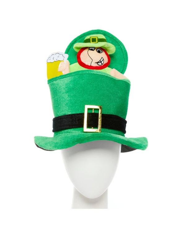 St Patrick's Day Drinking Leprechaun Top Hat