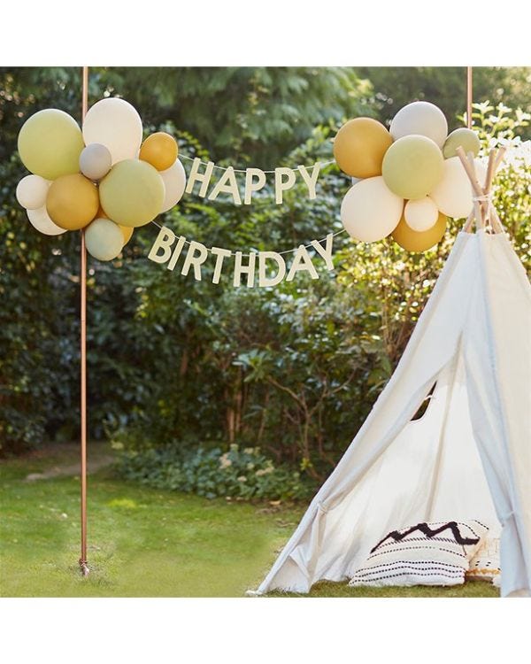 Let's Go Wild Happy Birthday Bunting & Balloon Kit
