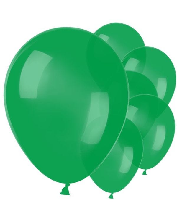 Green Metallic Latex Balloons - 11