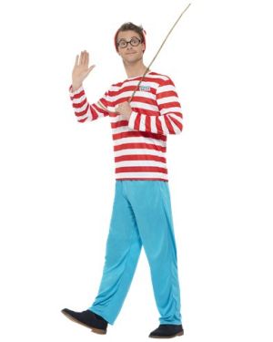 Where&#039;s Wally Mens Costume - Adult Costume