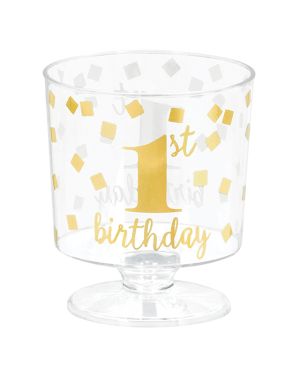 1st Birthday Tiny Stamped Glass (30pk)
