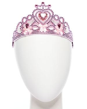 Pink  Heart &amp; Bows Tiara - Child