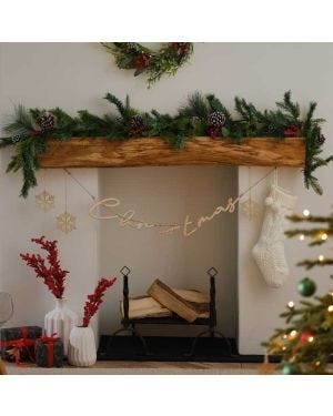 Pine Cones &amp; Berries Foliage Garland - 1.8m