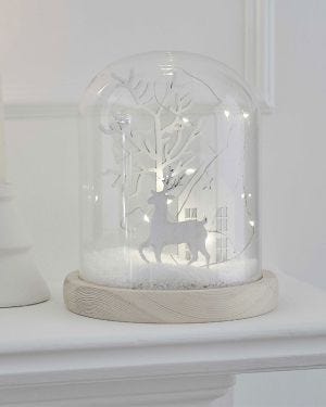 Light Up Winter Scene Glass Decoration