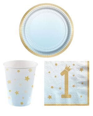 1st Birthday Blue - Super Value Party Pack for 8