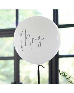 Black &amp; White Mrs Balloon - 36&quot; Latex