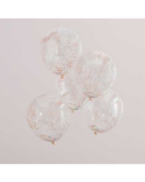 Brights Assorted Bead Confetti Balloons - 12&quot; Latex (5pk)