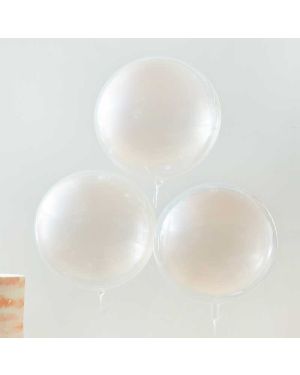 Peach Sprayed Orb Balloons - 22&quot; Latex (3pk)