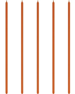 160 Modelling Latex Balloons Fashion Orange (100pk)