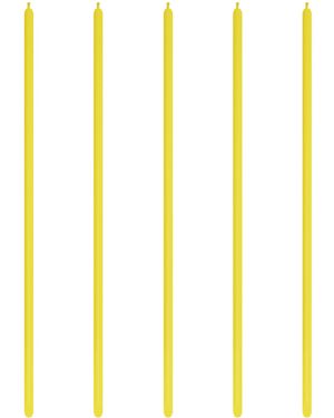 160 Modelling Latex Balloons Fashion Yellow (100pk)