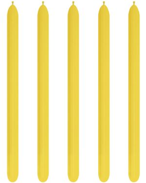 360 Modelling Latex Balloons Fashion Yellow (50pk)