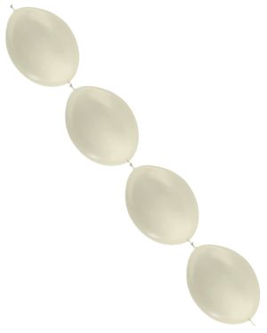 Link-O-Loon Latex Balloons  12&quot; Satin Ivory (50pk)