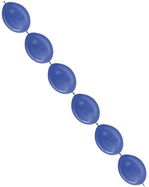 Link-O-Loon Latex Balloons 6&quot; Metallic Blue (100pk)