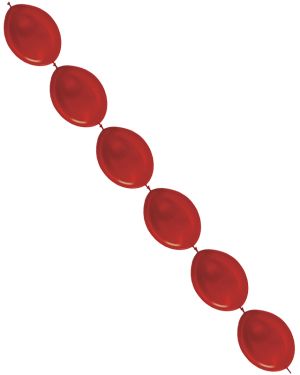 Link-O-Loon Latex Balloons 6&quot; Metallic Red (100pk)
