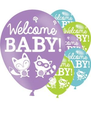 Baby Shower Woodland Balloons - 11&quot; Latex (6pk)