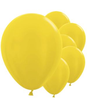 Metallic Yellow Balloons - 12&quot; Latex (25pk)