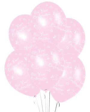 Confirmation Pink Printed - 11&quot; Latex Balloons (6pk)