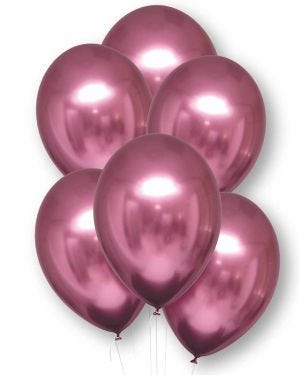 Flamingo Pink Satin Luxe - 11&quot; Latex Balloons (6pk)