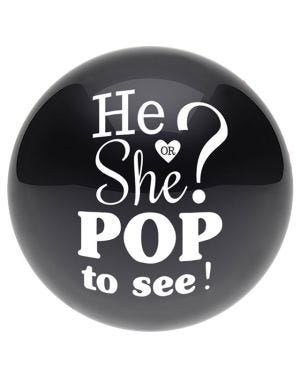 He or She Printed Pop to See - 24&quot; Latex Balloon