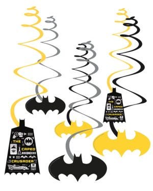 Batman Swirl Decorations (6pk)