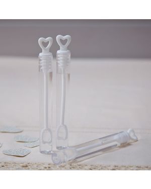 Heart Tube Wedding Bubbles (24pk)