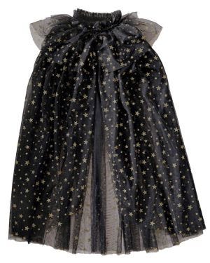 Witch Black &amp; Gold Star Cape