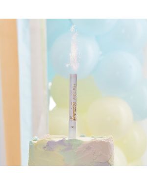 Pink Marble Musical Cake Fountain - 12cm