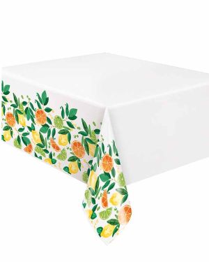 Citrus Fruit Plastic Table Cover - 1.3m x 2.1m
